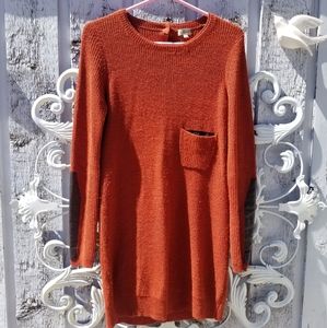 Button up the Back Winter Sweater w Leather